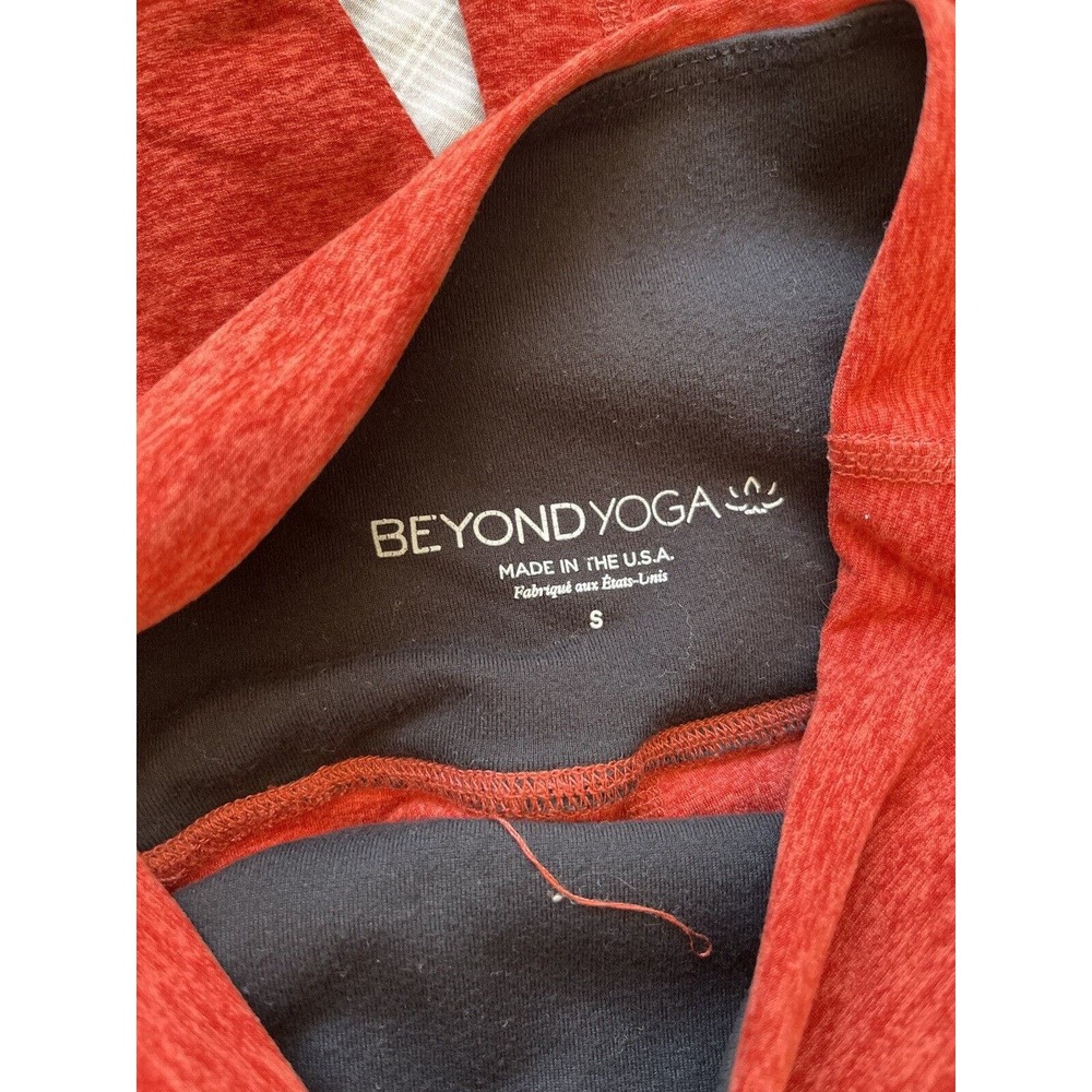 Beyond Yoga Rustic Orange Walk And Talk Cropped High Waisted Leggings Size Small - Picture 5 of 6